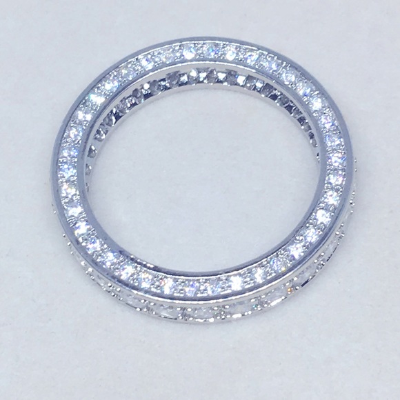 COPY - Wedding Band Ring Paved Crystal Zircon Brilliant - Picture 6 of 9